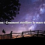 Question : Comment stériliser le marc de café